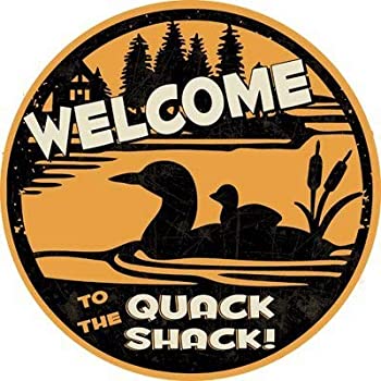 楽天アトリエ絵利奈【中古】【輸入品・未使用】OMSigns Quack Shack Metal Sign Cabin Decor Ducks Lake Humor Home Decor Wall Accent Relax [並行輸入品]