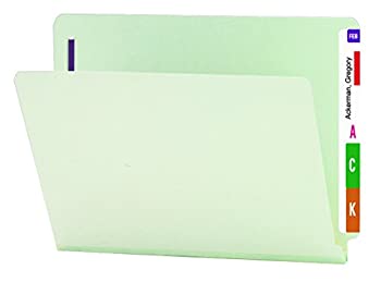One Inch Expansion Folder Two Fasteners End Tab Letter Gray Green 25/Box (並行輸入品)