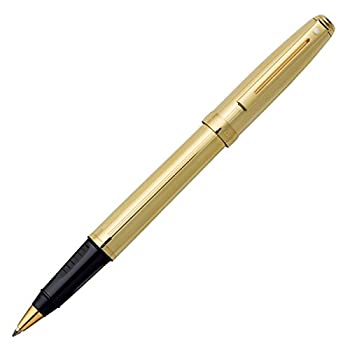 Sheaffer Prelude Rollerball Pen Fluted Gold Plate - Gold Trim ローラーボールペン (並行輸入品)