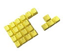 【中古】【輸入品 未使用】Rubber Gaming Backlit Keycaps Set - 22 Keys for Cherry MX Mechanical Keyboards Compatible OEM Include Key Puller (Neon Zinc Yellow) 並