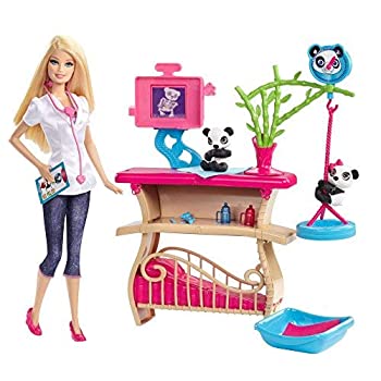 yÁzyAiEgpzAo[r[l`Eƃo[r[[hf Barbie Careers Panda Caretaker Playset [sAi]