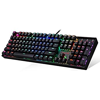 【中古】【輸入品・未使用】Redragon K551 Mechanical Gaming Keyboard RGB LED Backlit Wired Keyboard with Blue Switches for Windows Gaming PC (104 Keys Black) [並行