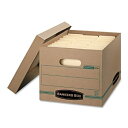 【中古】【輸入品・未使用】Stor/File Storage Box Letter/Legal Lift-off Lid Kraft/Green 12/Carton (並行輸入品)