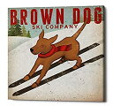 【中古】【輸入品・未使用】Epic Graffiti ' 'Brown Dog Ski Co' by Ryan Fowler Giclee Canvas Wall Art 18