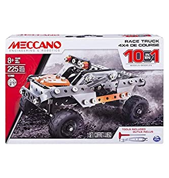 【中古】【輸入品・未使用】Meccano Erector 10 in 1 Model Race Truck Building Set 225 Pieces for Ages 8 and up STEM Construction..