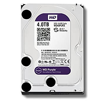 【中古】【輸入品 未使用】WD Purple 4TB Surveillance Hard Disk Drive - 5400 RPM Class SATA 6 Gb/s 64MB Cache 3.5 Inch - WD40PURX 並行輸入品