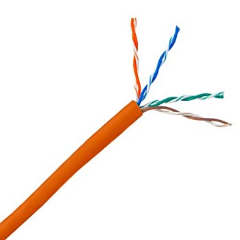 【中古】【輸入品・未使用】CableWholesale's CAT5E Bulk Cable Orange Solid UTP CMP/Plenum 24 AWG 1000 ft [並行輸入品]