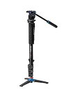 Benro A38FDS2 Monopod with 3-Leg Locking Base and S2 Head 4 Leg Sections Flip Lock Leg Release (Black) 