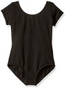 【中古】【輸入品・未使用】Capezio ガールズ クラシック 半袖レオタード US サイズ: Medium (8-10) カラー: ブラック