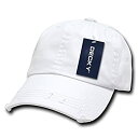 【中古】【輸入品・未使用】Decky 959-WHITE Vintage Frayed Polo Caps, White