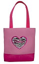 【中古】【輸入品・未使用】Sassi Designs Zebra Heart Small Pink Tote Size: Small 11