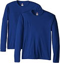 【中古】【輸入品・未使用】Hanes メンズ 長袖Tシャツ クールドライ1UPF 50+ (2枚組) US サイズ: XX-Large カラー: ブルー