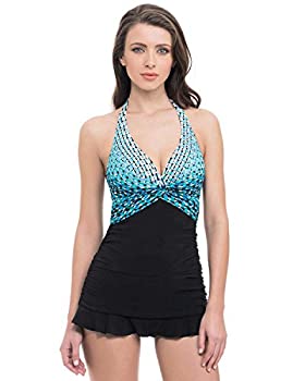 【中古】【輸入品・未使用】Profile by Gottex Women's One Piece Halter Swimdress Swimsuit Multi Blue 6 【中古】【輸入品・未使用】Profile by Gottex Women's One Piece Halter Swimdress Swimsuit Multi Blue 6