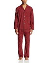 【中古】【輸入品・未使用】Hanes Men's Woven Plain-Weave Pajama Set Red Plaid Large