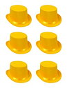 【中古】【輸入品・未使用】Beistle 60839-Y 6-Pack Satin Sleek Top Hat Yellow