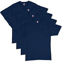 【中古】【輸入品・未使用】Hanes メンズ コンフォートソフト 半袖Tシャツ (4枚組) US サイズ: Small カラー: ブルー