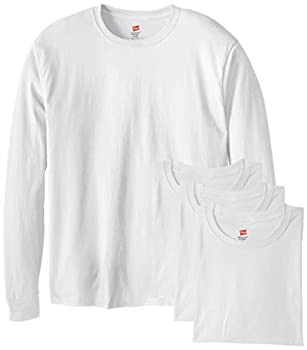 【中古】【輸入品・未使用】Hanes Men's 4 Pack Long Sleeve Comfortsoft T-Shirt White Large