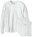 【中古】【輸入品 未使用】Hanes Men 039 s 4 Pack Long Sleeve Comfortsoft T-Shirt White Large