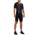 【中古】【輸入品・未使用】[ツータイムズユー] メンズ トライウェア トライアスロン スーツ PerformFullZip Sleeved Trisuit BLK/SDW MT5525d S【メーカー名】スタイルバイク【メーカー型番】MT5...