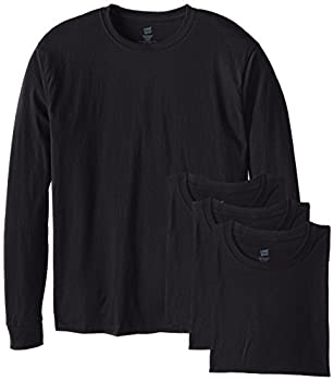 【中古】【輸入品・未使用】Hanes Men's 4 Pack Long Sleeve Comfortsoft T-Shirt Black Medium