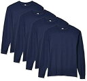 【中古】【輸入品・未使用】Hanes メンズ 長袖 コンフォートソフト Tシャツ (4枚パック) US サイズ: Large カラー: ブルー