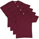【中古】【輸入品・未使用】Hanes メンズ ComfortSoft 半袖Tシャツ (4枚パック) US サイズ: XX-Large カラー: レッド