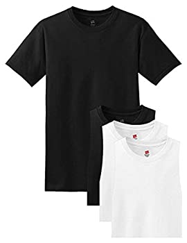 yÁzyAiEgpzHanes Men's 4 Pack Comfortsoft T-Shirt 2 Black / 2 White Large (Pack4)