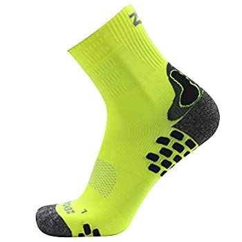 【中古】【輸入品・未使用】(Small Neon Yellow) - 3D Dotted Running Socks - Comfortable Anti-Blister Sock - Moisture Wicking Athletic Sock for Men and Women