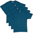【中古】【輸入品・未使用】Hanes メンズ コンフォートソフト 半袖Tシャツ (4枚組) US サイズ: XX-Large カラー: ブルー