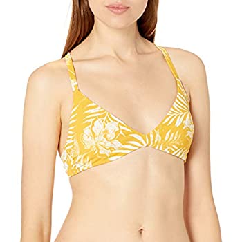 yÁzyAiEgpzRoxy Women's Print Beach Classics Fashion Fixed Tri Swim Top Mineral Yellow Lirely S XS