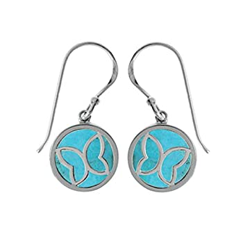 【中古】【輸入品・未使用】Boma スターリングシルバー ターコイズ バタフライイヤリング