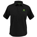 【中古】【輸入品・未使用】John Deere Men's Logo Performance Polo Shirt-Black-Small