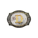 【中古】【輸入品・未使用】ウェスタンベルトバックル イニシャル文字 ABCDMRJ から Z カウボーイ ロデオ ゴールドベルトバックル メンズ レディース U...