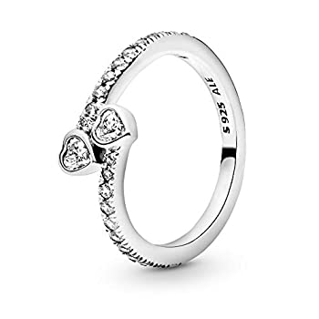【中古】【輸入品・未使用】Pandora Jewelry 2つの輝くハートキュービックジルコニアリング スターリングシルバー 【中古】【輸入品・未使用】Pandora Jewelry 2つの輝くハートキュービックジルコニアリング スターリングシルバー