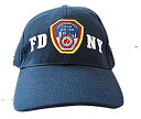 【中古】【輸入品・未使用】FDNY 大人用 ネイビーハット 刺繍エンブレムデザイン