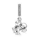 【中古】【輸入品・未使用】PANDORA 結婚したカップル クリアキュービックジルコニア 925スターリングシルバー ダングルチャーム 798896C01