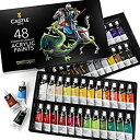 【中古】【輸入品 未使用】Castle Art Supplies アクリルペイントセット - 48色の鮮やかなカラーに大きな22mlチューブで付加価値の高い素晴らしいペイントセット