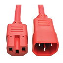 【中古】【輸入品 未使用】Tripp Lite 2ft Heavy Duty Power Extension Cord 15A 14 AWG C14 C15 Red 2 039 - Power extension cable - IEC 60320 C14 to IEC 60320 C15 - 2 f