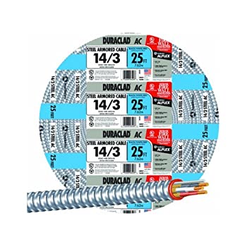 yÁzyAiEgpzSouthwire55278521AC Cable-25' 14/3 STL ARMOR CABLE (sAi)