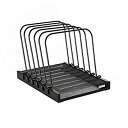 Mesh Flip File Folder Sorter Five Sections Black 7 4/5 x 1 7/8 x 10 2/5 (並行輸入品)