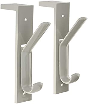 【中古】【輸入品・未使用】Partition Double Garment Hooks 1 1/2 x 6 1/2 Gray 2/Pack