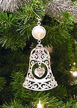 【中古】【輸入品・未使用】看護婦フィリグリーHolidayクリスマスオーナメントベルwith HangingハートチャームJewels andパール5.5インチ