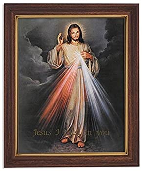 楽天アトリエ絵利奈【中古】【輸入品・未使用】GerffertコレクションThe Divine Mercy Framed Portrait印刷、13インチ 11 x 13 Inch ブラウン PN#829Series