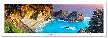 Award Winning Landscape Panoramic Art Print Poster: McWay Cove and Water Fall - Julia Pfeiffer State Park -Big Sur - California