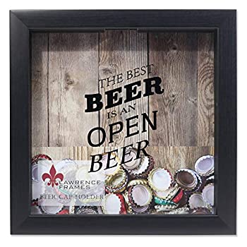 【中古】【輸入品・未使用】Lawrence Frames 10x10 ブラックビールキャップホルダー シャドウボックス