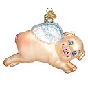 【中古】【輸入品・未使用】Old World Christmas Flying Pig Glass Ornament
