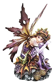 【中古】【輸入品 未使用】Autumn Fall WILLOW Pixie Fairy Sitting in Wild Forest With Book FigurineフェアリーランドMeadows Collectible Statue