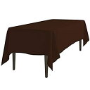 【中古】【輸入品・未使用】LinenTablecloth 60?x船内長方形ポリエステルテーブルクロスチョコレート