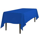 【中古】【輸入品・未使用】LinenTablecloth 長方形ポリエステルテーブルクロス 60 x 102インチ ロイヤルブルー