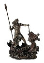 【中古】【輸入品・未使用】Poseidon with Trident Standing on Hippocampus Cold Cast Bronze 9?1?...